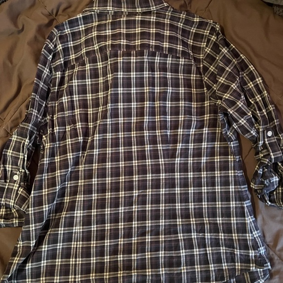 Cato 18/20 purple & black plaid button up - Picture 3 of 3